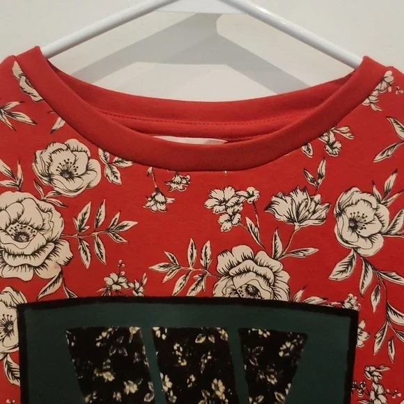 Springfield Sweatshirt Red Floral Women's Small - Picture 6 of 16